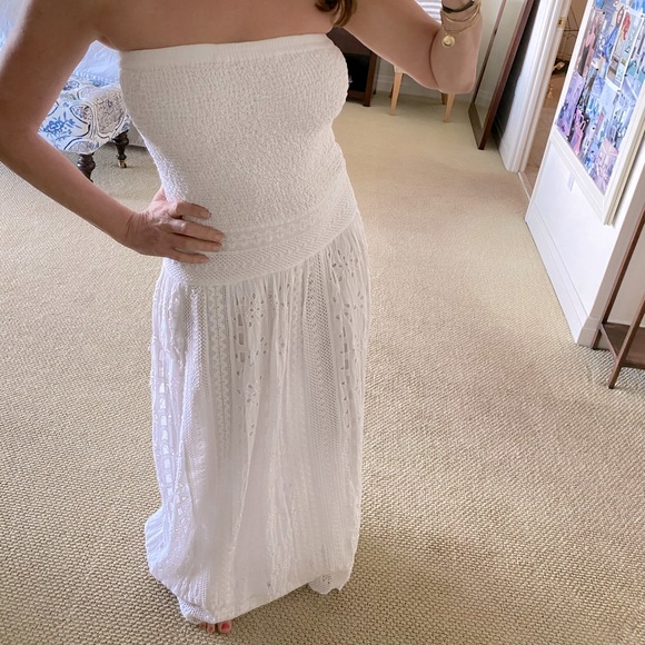 Michael Kors smocked eyelet maxi dress XS - Picture 2 of 11